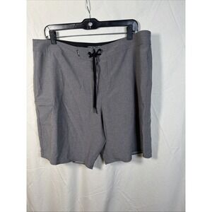 O'Neill Hyperfreak Mens Boardshorts Gray Stretch Swim Surf Shorts Size 36